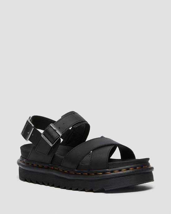 Sandalias Negras Dr. Martens Voss Ii Strap Mujer Negros MX-94670